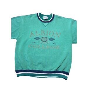 Albion College Vintage 90s Sweatshirt Gear For Sports Colligate Michigan Medium